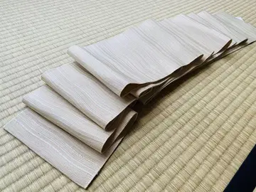 니시진 비단 반폭 오비 아이보리