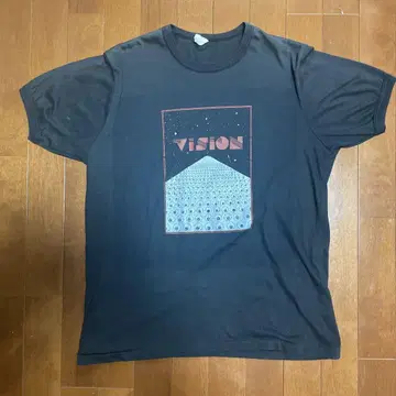 구제 의류 80s vision 페이드 아트 티셔츠 페이드 블랙