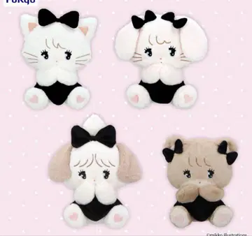 mikko BLACK RIBBON BIG 봉제 인형 컴플리트