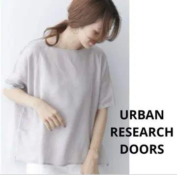 URBAN RESEARCH DOORS 린넨 와이드 풀오버