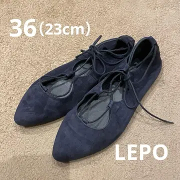 Lepo 레이스업 펌프스 36 네이비