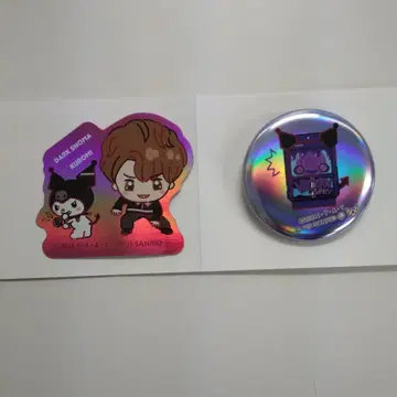 가면라이더 가브 산리오 다크 쇼마 쿠로미 스티커 캔뱃지