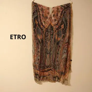 ETRO 페이즐리 무늬 대형 스톨 100% 실크 이탈리아제