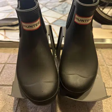 HUNTER 블랙 숏부츠