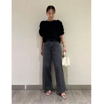 인사이드 슬릿 배기 데님 팬츠 09WFP244910