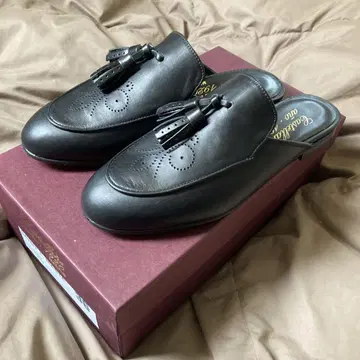 Castellano 태슬 로퍼 뮬 사이즈 23 블랙