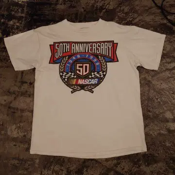 NASCAR 50주년 기념 1998년 제작 프린트 티셔츠 L TULTEX