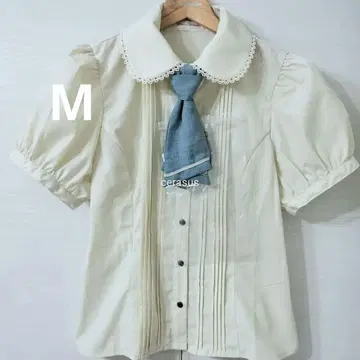 M 마린 아카데미아 반팔 블라우스 베이지 시마무라 쿠라로리 쿠루미