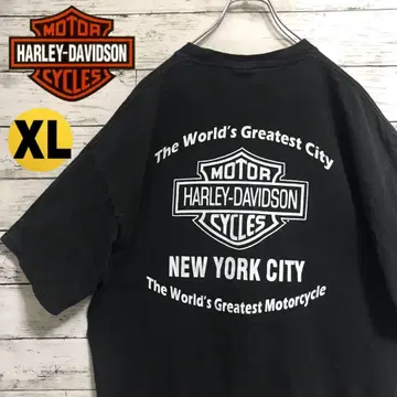 할리데이비슨 NYC 빅 로고 양면 프린트 티셔츠