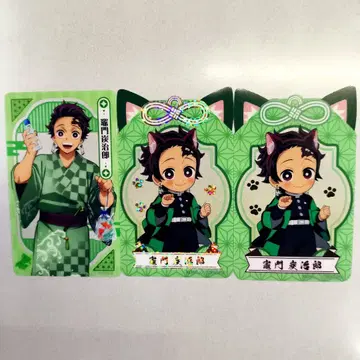 귀멸의 칼날 옻칠형 in 남코 혜택 클리어 시트 카마도 탄지로 3종 세트