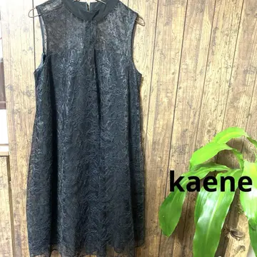 파티 드레스 kaene A 라인 블랙 슬리브리스 원피스