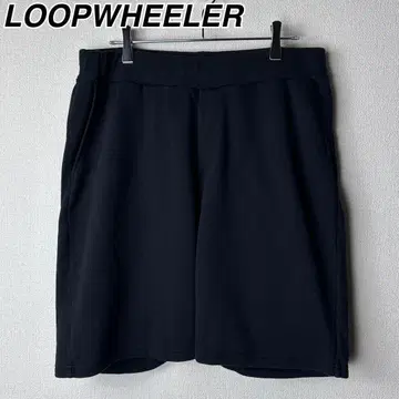 LOOPWHEELER 별주 맨투맨 숏 팬츠 블랙 루프 휠러