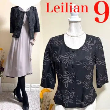 Leilian 레리안 도트 리본 코튼 썸머 자켓 블랙 9 M