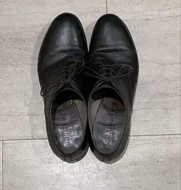 블랙 레이스업 슈즈 이탈리아제