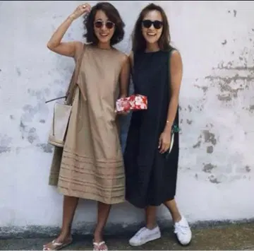 rosymonster 헴 에스카르고 원피스 베이지