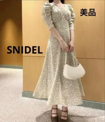 새상품급 SNIDEL Sustainable 바리에 프린트 원피스 스나이델