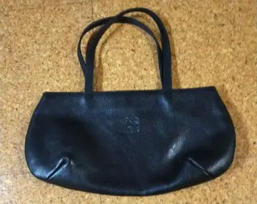 천연 가죽 블랙 토트백 이탈리아제