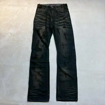 JONEAA JEANS 로고 자수 디자인 데님 팬츠 스트레이트