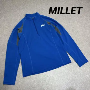 MILLET 밀레 긴팔 하프 지퍼 셔츠 블루 등산 아웃도어