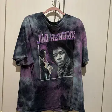 Jimi Hendrix 타이다이 티셔츠 빅 실루엣