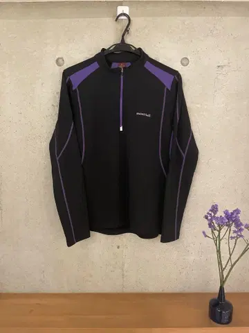 Vintage 몽벨 하프 지퍼 셔츠