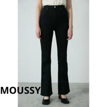 비품 MOUSSY 하이 웨스트 플레어 데님 다크 네이비 24