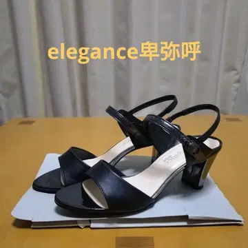 elegance 히메코 블랙 스트랩 샌들