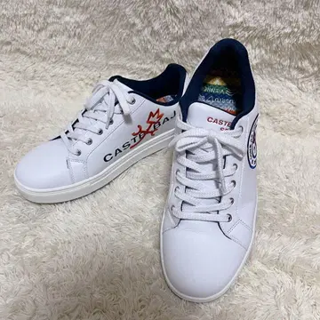 미사용급 CASTELBAJAC 골프 스니커즈 화이트 최근 모델