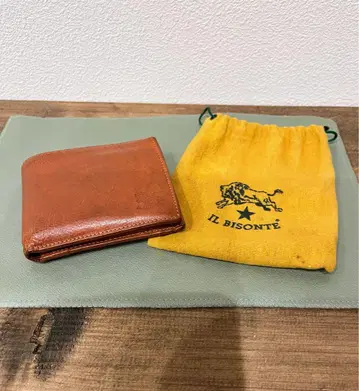 IL BISONTE 브라운 접이식 지갑