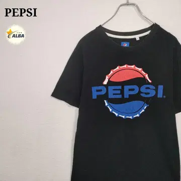 PEPSI 펩시 콜라 티셔츠 원형 로고 90년대 빈티지 블랙 M