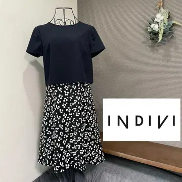 INDIVI 인디비 반팔 원피스 레이어드 원피스