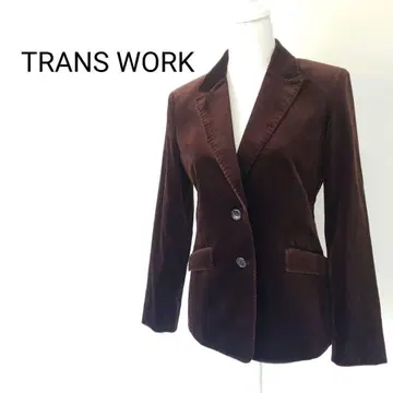 TRANS WORK 벨로아 스티치 2개 버튼 테일러드 자켓