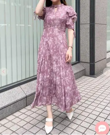 릴리안 캐럿 토와르 주이 스퀘어 슬리브 원피스