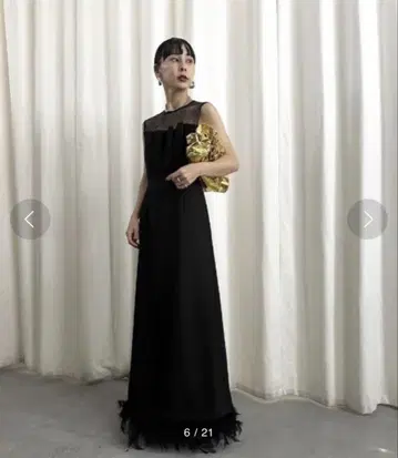 2웨이 레이디 라이크 페더 드레스 블랙