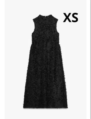 ZARA 자라 프린지 미디 길이 원피스 XS