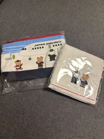 Japan Airlines 타월 세트 파우치 포함