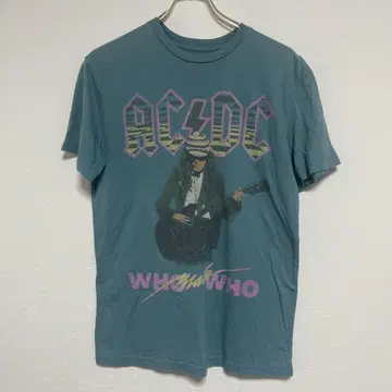 ACDC 밴드 티셔츠 투어 1986 WHO MADE WHO 레어 컬러