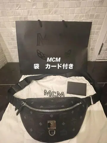엠씨엠 바디백 블랙 가죽