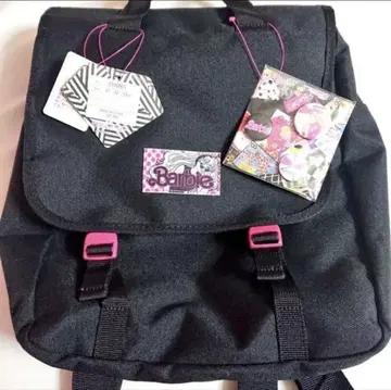 바비 백팩 블랙 검정 핑크 캔뱃지 3개 포함