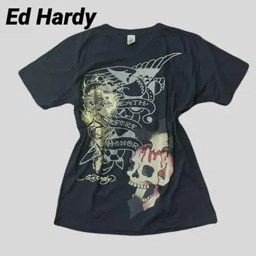 에드하디 Ed hardy 스컬 일본풍 패턴 티셔츠 빈티지 y2k