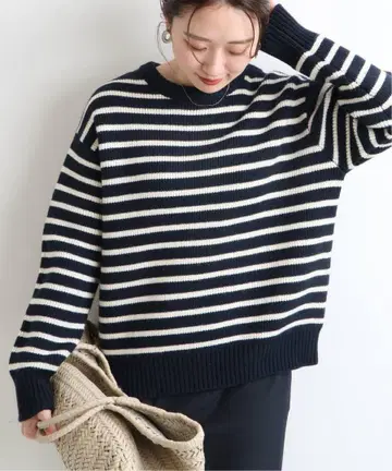 이에나 sese 세세 니트 보더 크루넥 풀오버 IENA
