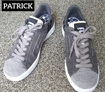 PATRICK 530554 그레이 코튼 스니커즈 레이스업 로고 38