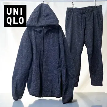 유니클로 블록 테크 플리스 후드티 상하의 세트