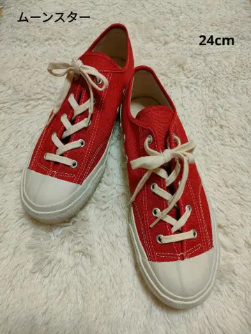 새상품급 문스타 여성용 빨간색 스니커즈 24cm