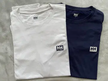 HH 로고 티셔츠 2장 세트 화이트 네이비