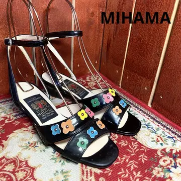 MIHAMA 스트라이프 샌들 블랙 23.5cm