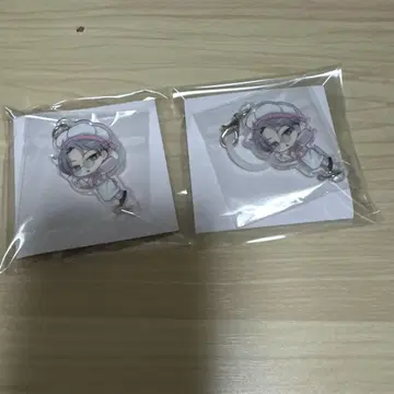 호크 아이즈 카리야 지팡이도 미니 아크링 키링 2개