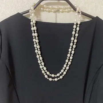 담수 진주 롱 목걸이 120cm 2줄로도 사용 가능