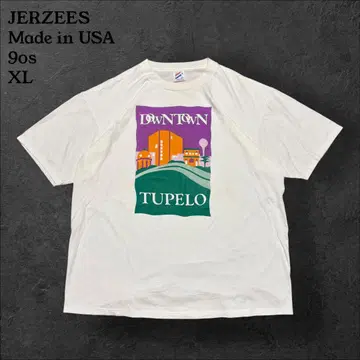 90s JERZEES 빈티지 티셔츠 USA제 지역 티셔츠 아트