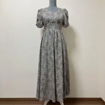 내추럴 뷰티 베이직 초목 올 패턴 롱 원피스 여름 성인 고급